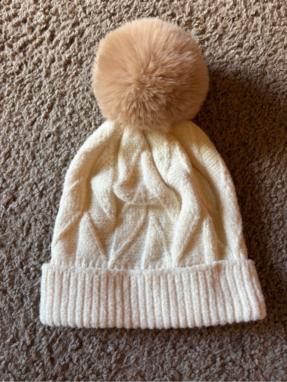 Vince Camuto Knit Beanie with Puffball NWT